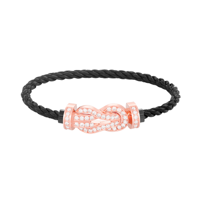 [Lucky Star]Chance großes Armband mit 8-stelliger Schnalle und Diamanten in Roségold