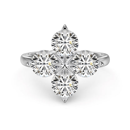 [Lucky Star]Four-Leaf Clover Eight-Pointed Star Ring