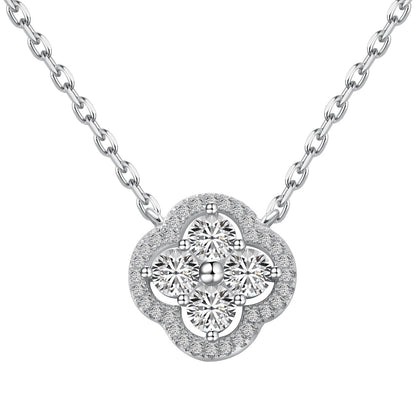 [Glücksstern]Exquisite Halskette mit vierblättrigem Kleeblatt-Blumendesign