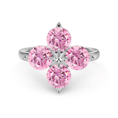 [Lucky Star]Four-Leaf Clover Eight-Pointed Star Ring