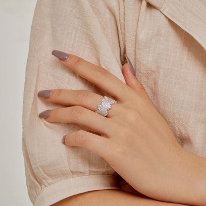 [Lucky Star]Luxurious Colorful Radiant Cut Daily Ring