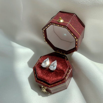 [Lucky Star]Ornate Water Drop Shape Earrings