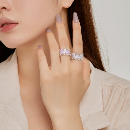 [Lucky Star]Luxurious Colorful Radiant Cut Daily Ring