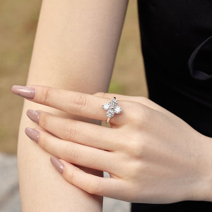 [Lucky Star]Four-Leaf Clover Eight-Pointed Star Ring