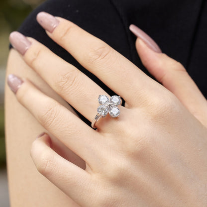 [Lucky Star]Four-Leaf Clover Eight-Pointed Star Ring
