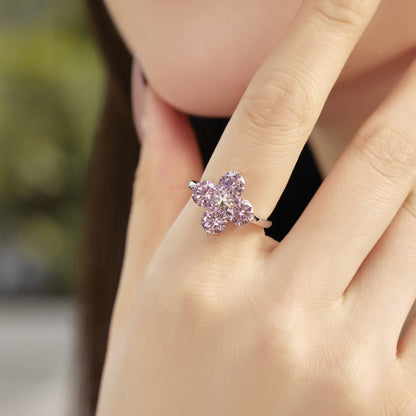 [Lucky Star]Four-Leaf Clover Eight-Pointed Star Ring
