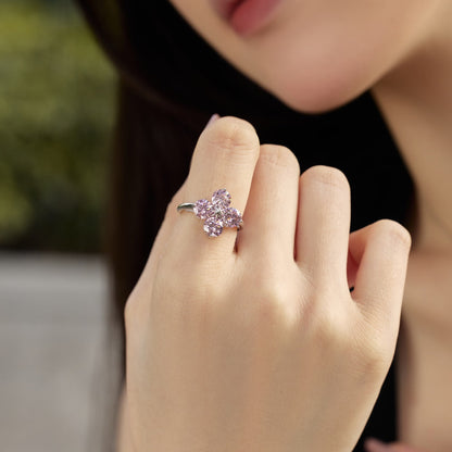 [Lucky Star]Four-Leaf Clover Eight-Pointed Star Ring