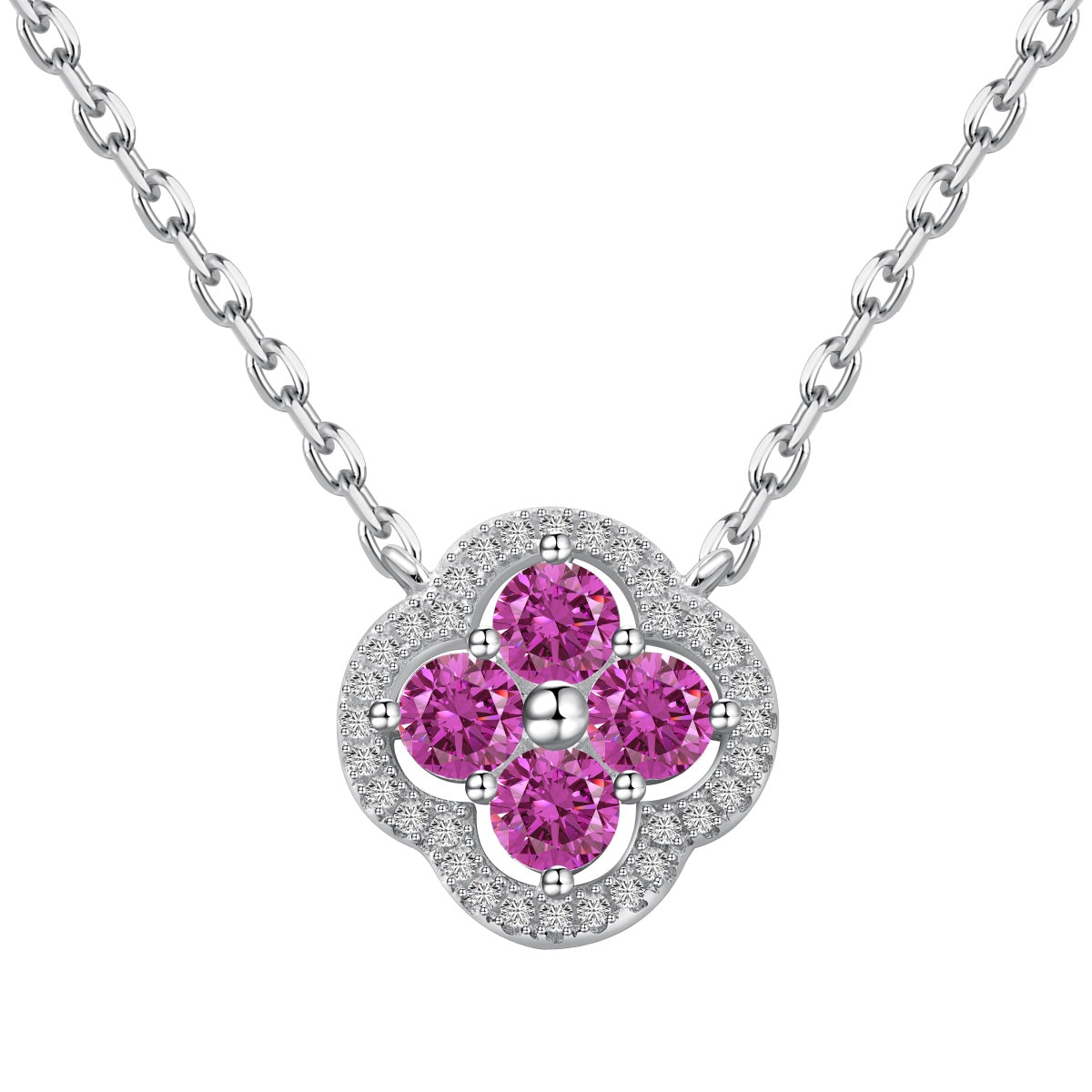 [Glücksstern]Exquisite Halskette mit vierblättrigem Kleeblatt-Blumendesign