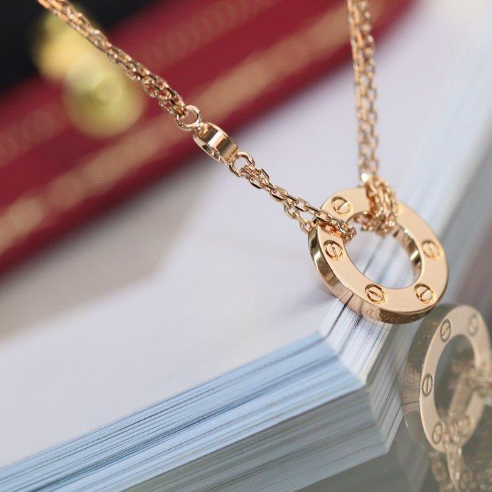 [Lucky Star]LOVE NECKLACE ADJUSTABLE ROSE GOLD 2 DIAMOND