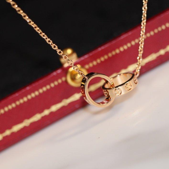 [Lucky Star]LOVE NECKLACE PINK GOLD AND SILVER