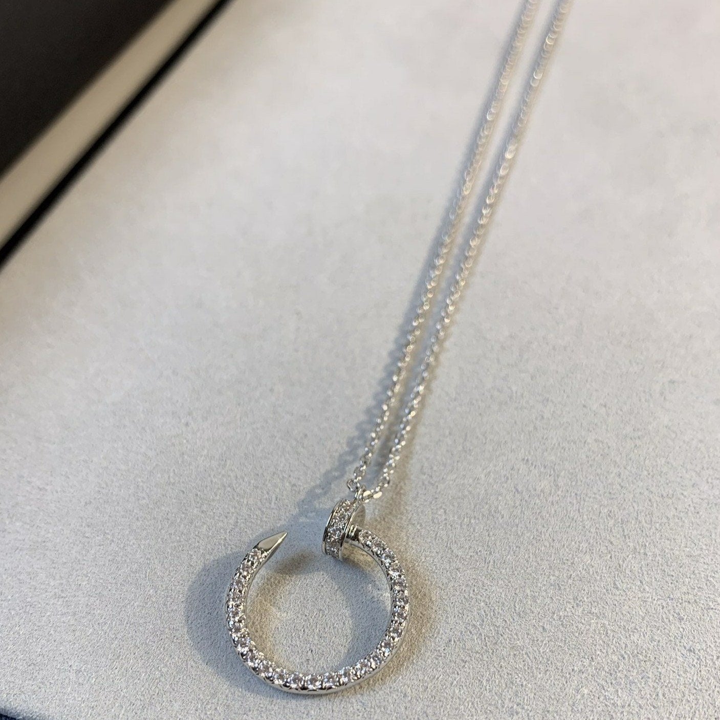 [Lucky Star]JUSTE HALSKETTE SILBER DIAMANTEN 