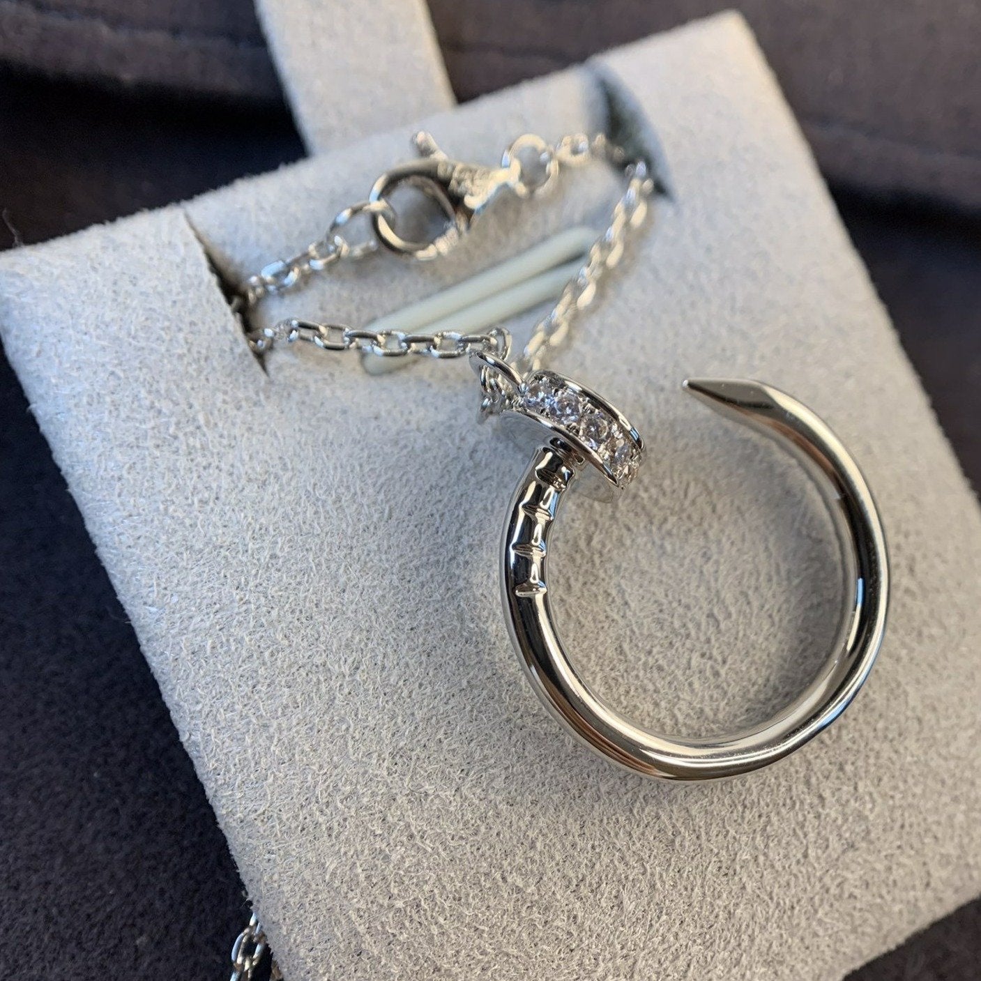 [Lucky Star]JUSTE HALSKETTE SILBER DIAMANTEN 