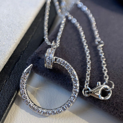 [Lucky Star]JUSTE HALSKETTE SILBER DIAMANTEN 