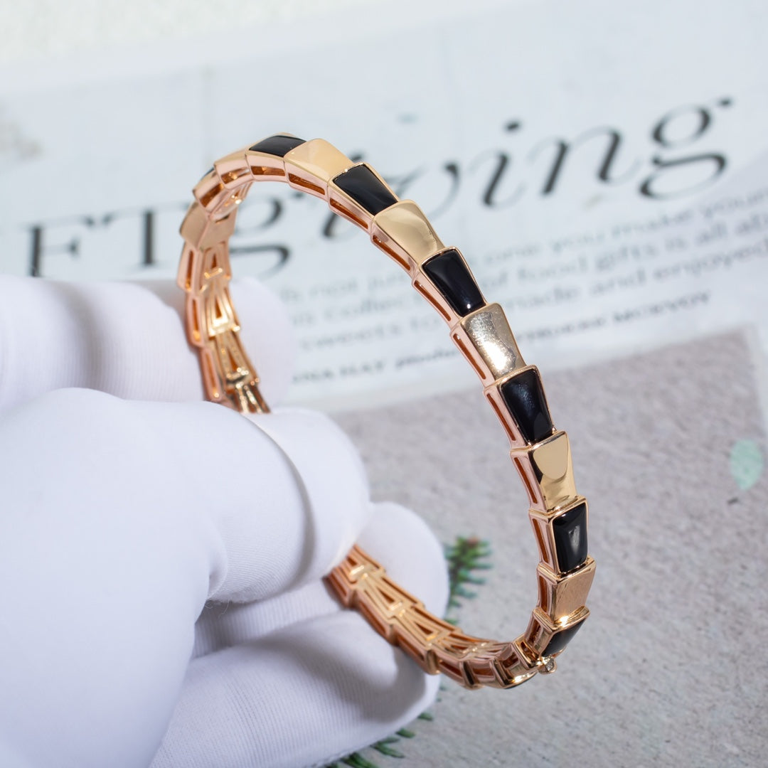 [Lucky Star]SERPENTI ARMBAND ROSGOLD ONYX