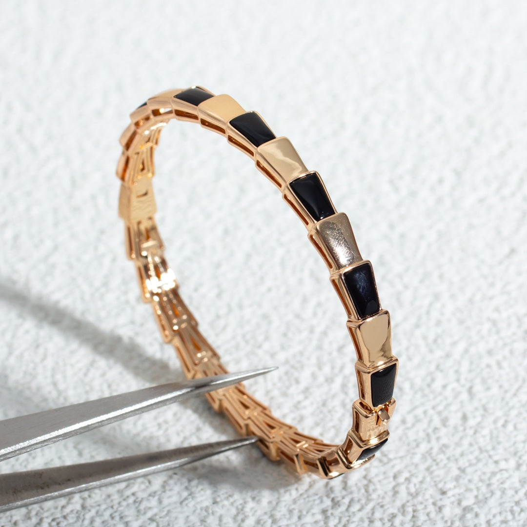 [Lucky Star]SERPENTI ARMBAND ROSGOLD ONYX