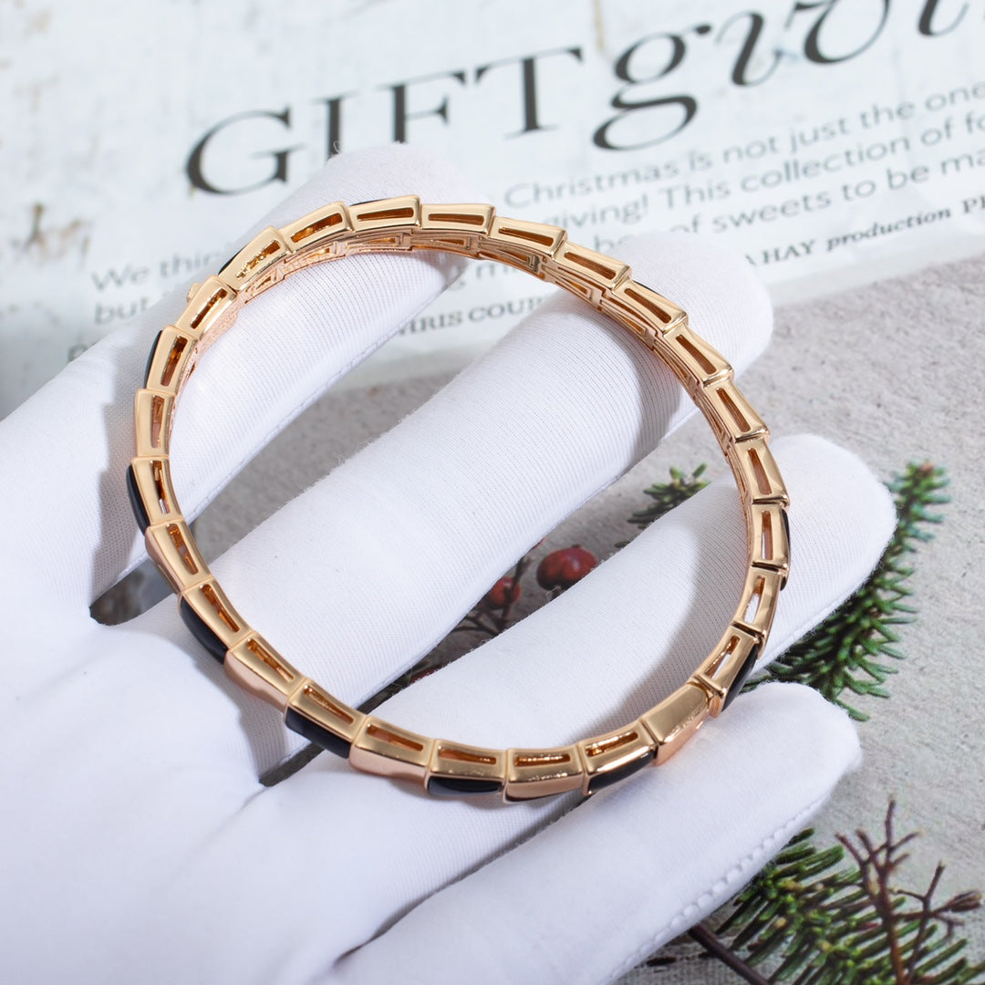 [Lucky Star]SERPENTI ARMBAND ROSGOLD ONYX