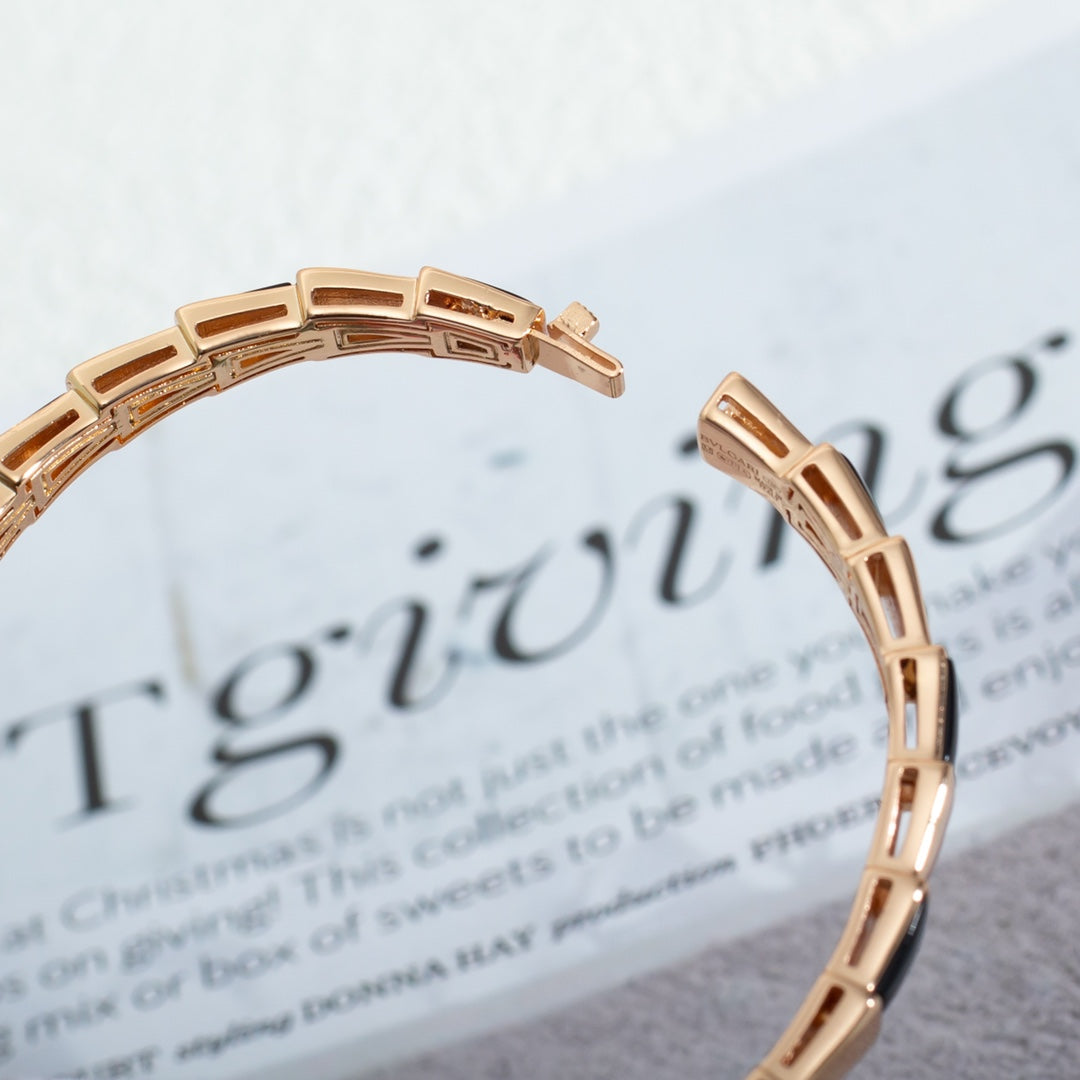 [Lucky Star]SERPENTI ARMBAND ROSGOLD ONYX