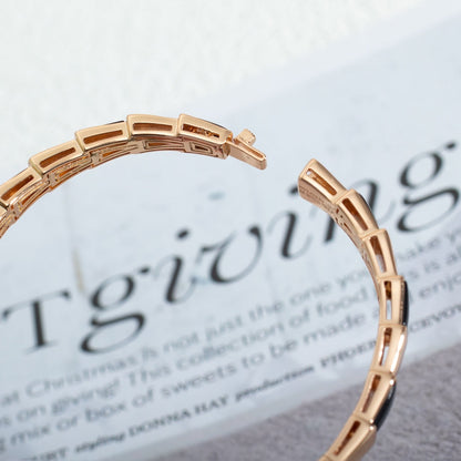 [Lucky Star]SERPENTI ARMBAND ROSGOLD ONYX