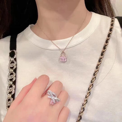 [ラッキースター]コンスタンスペンダント パープルダイヤモンドネックレス