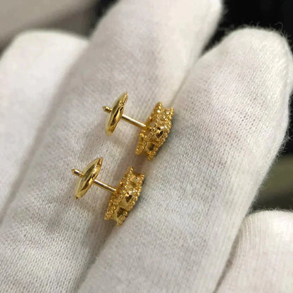 [Lucky Star]CLOVER MINI 9.5MM MALACHITE  EARRINGS