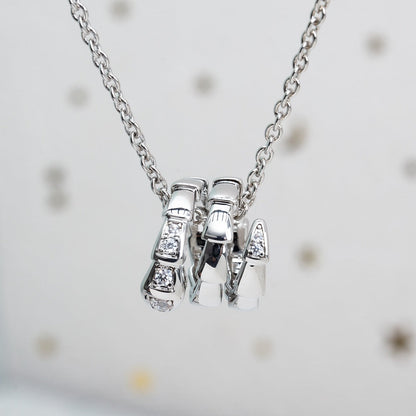 [Lucky Star]SERPENTI SILVER NECKLACE DIAMOND