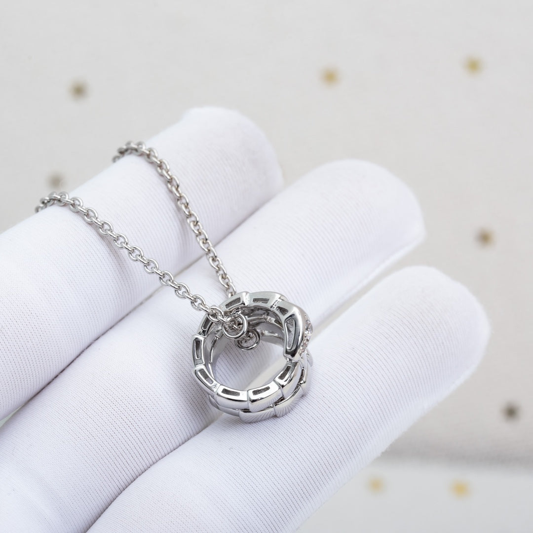 [Lucky Star]SERPENTI SILVER NECKLACE DIAMOND