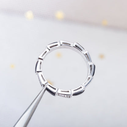 [Lucky Star]SERPENTI RING SILVER  DIAMOND BLACK MOP 3MM