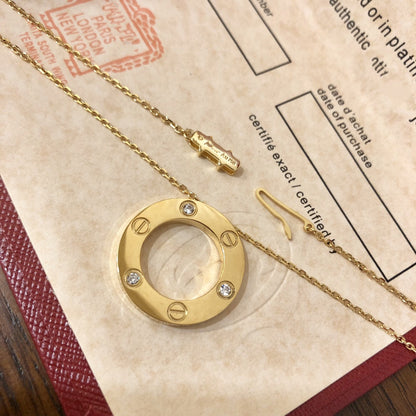 [Lucky Star]LOVE NECKLACE 16MM 3 DIAMONDS
