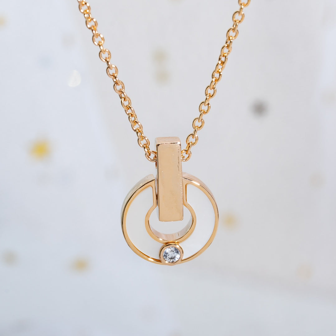 [Lucky Star]GARI HALSKETTE ROSA GOLD MOP
