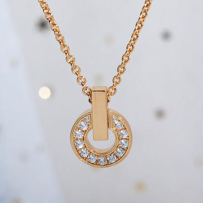 [Lucky Star]GARI HALSKETTE ROSGOLD DIAMANT