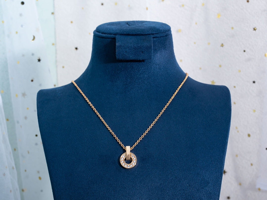 [Lucky Star]GARI HALSKETTE ROSGOLD DIAMANT