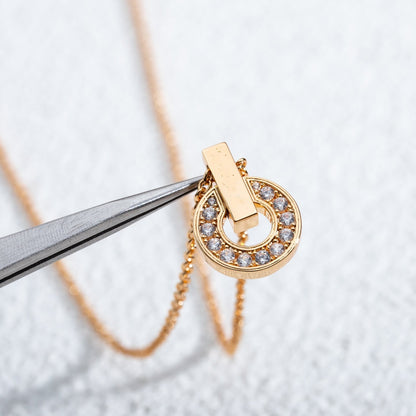 [Lucky Star]GARI HALSKETTE ROSGOLD DIAMANT