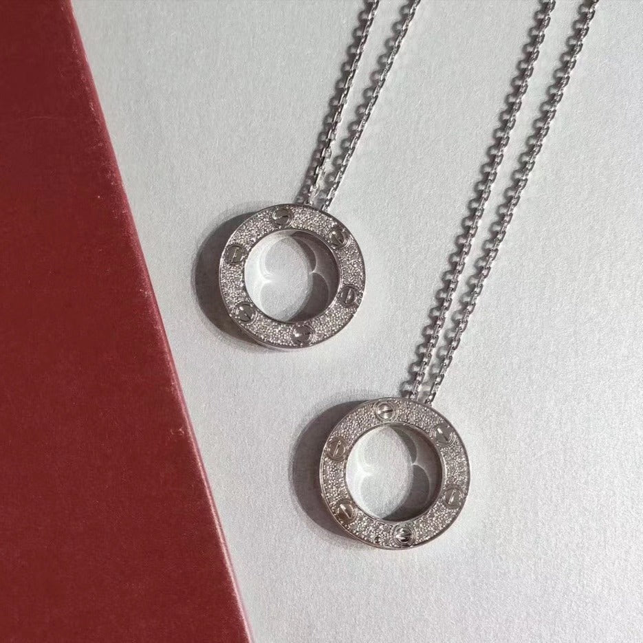 [Lucky Star]LOVE NECKLACE ADJUSTABLE SILVER