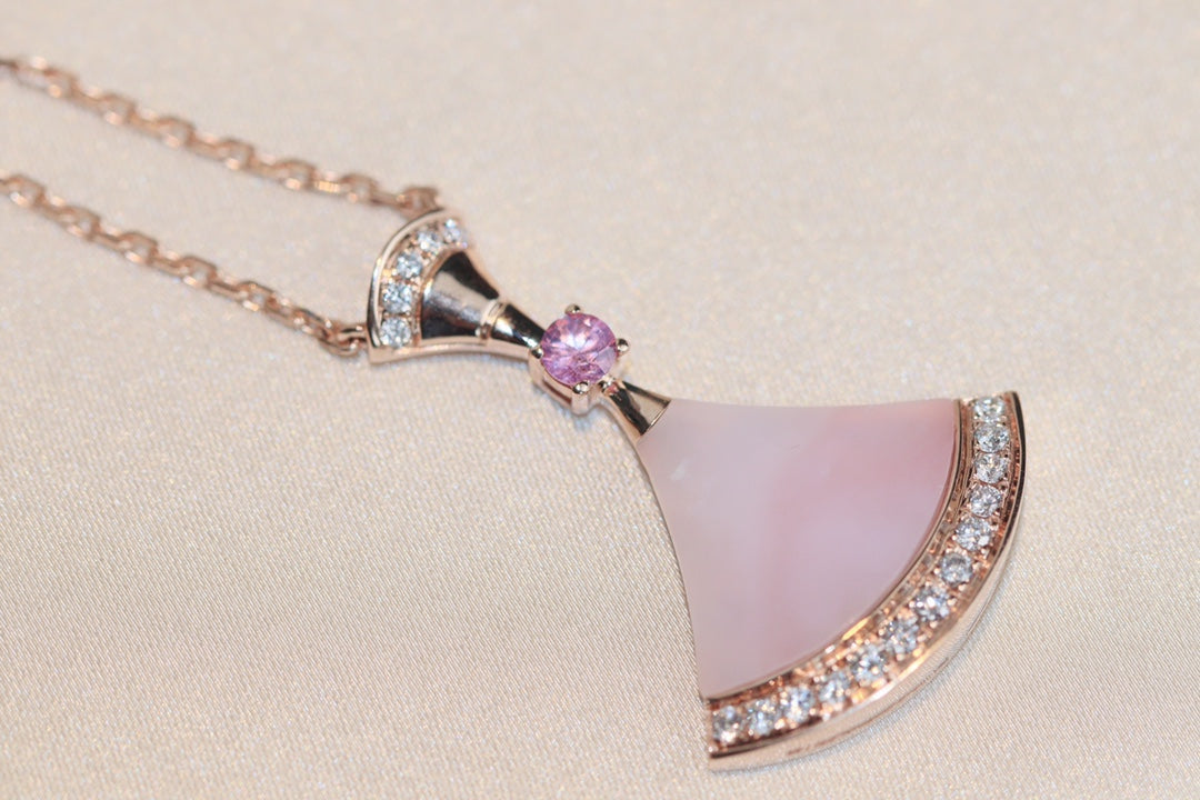 [Lucky Star] TRAUM HALSKETTE ROSA MOP DIAMANT