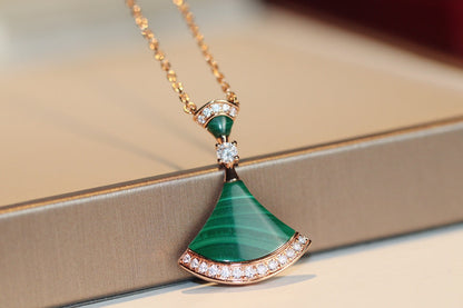 [Lucky Star] TRAUM HALSKETTE MALACHIT DIAMANT