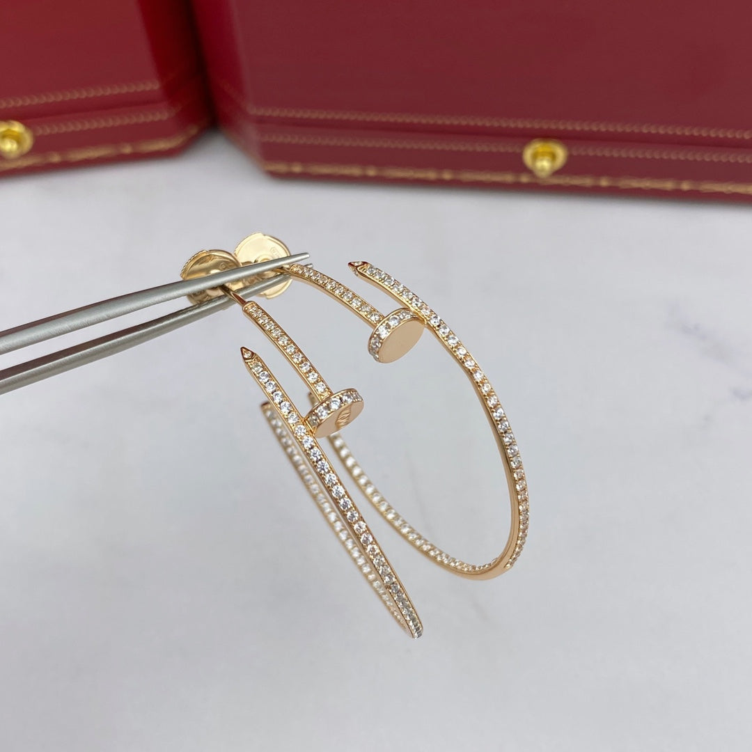 [ラッキースター]ジャステ イヤリング フルダイヤモンド 1.8MM