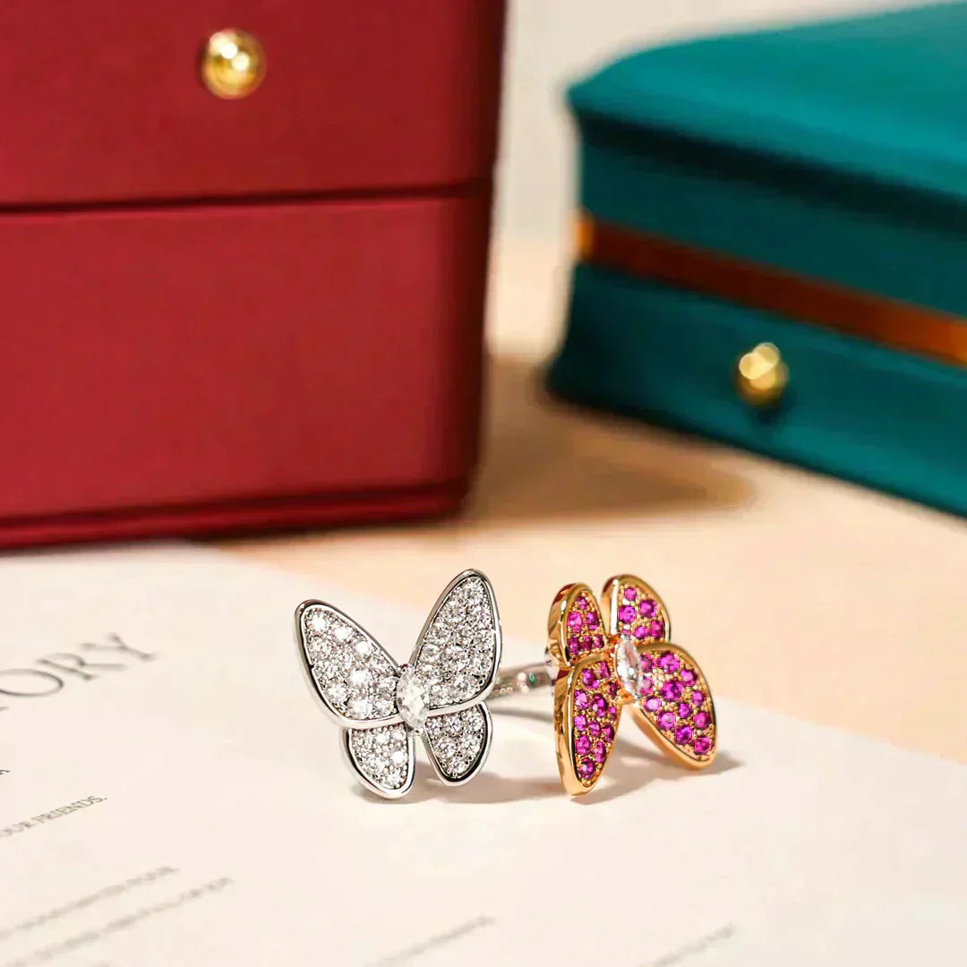[Lucky Star]TWIN BUTTERFLY DIAMOND RING