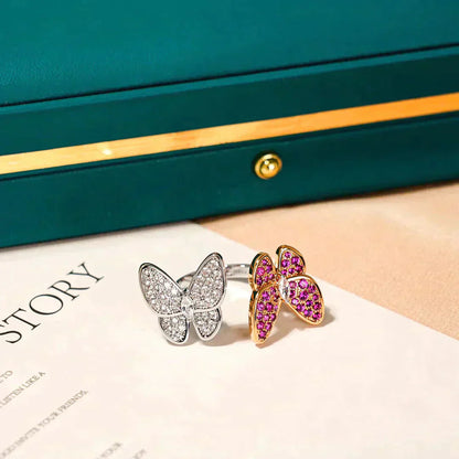 [Lucky Star]TWIN BUTTERFLY DIAMOND RING