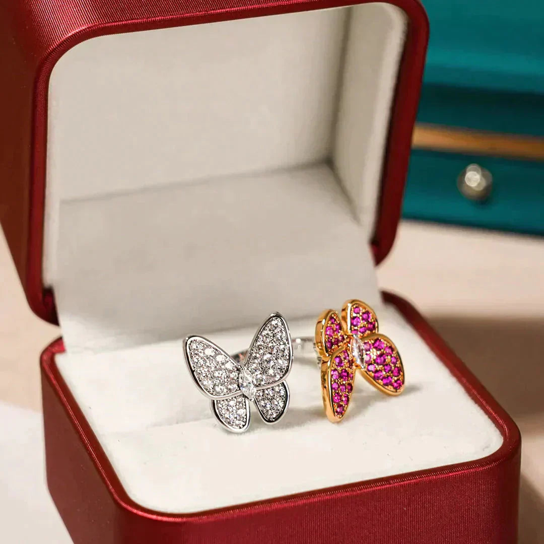 [Lucky Star]TWIN BUTTERFLY DIAMOND RING