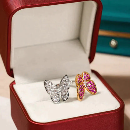 [Lucky Star]TWIN BUTTERFLY DIAMOND RING