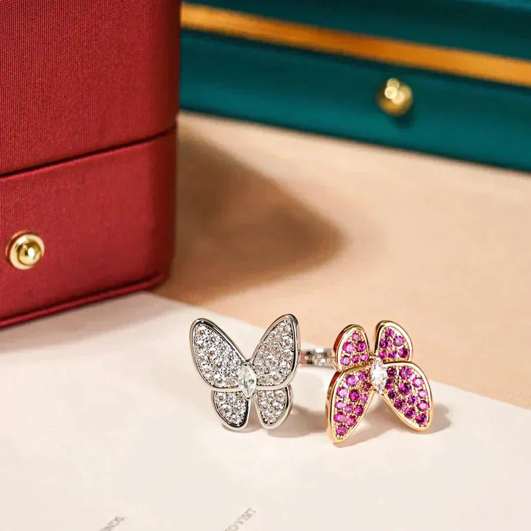 [Lucky Star]TWIN BUTTERFLY DIAMOND RING