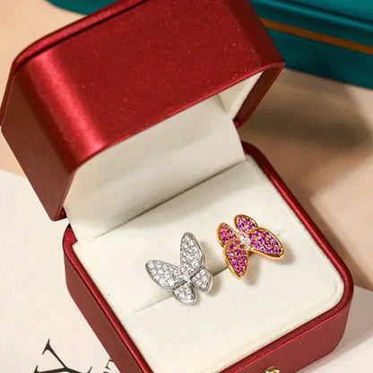 [Lucky Star]TWIN BUTTERFLY DIAMOND RING