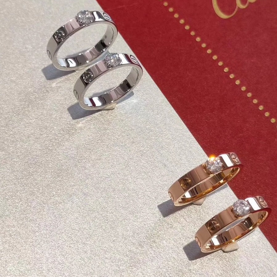 [ラッキースター]ラブリング 3.6MM 1ビッグダイヤモンド