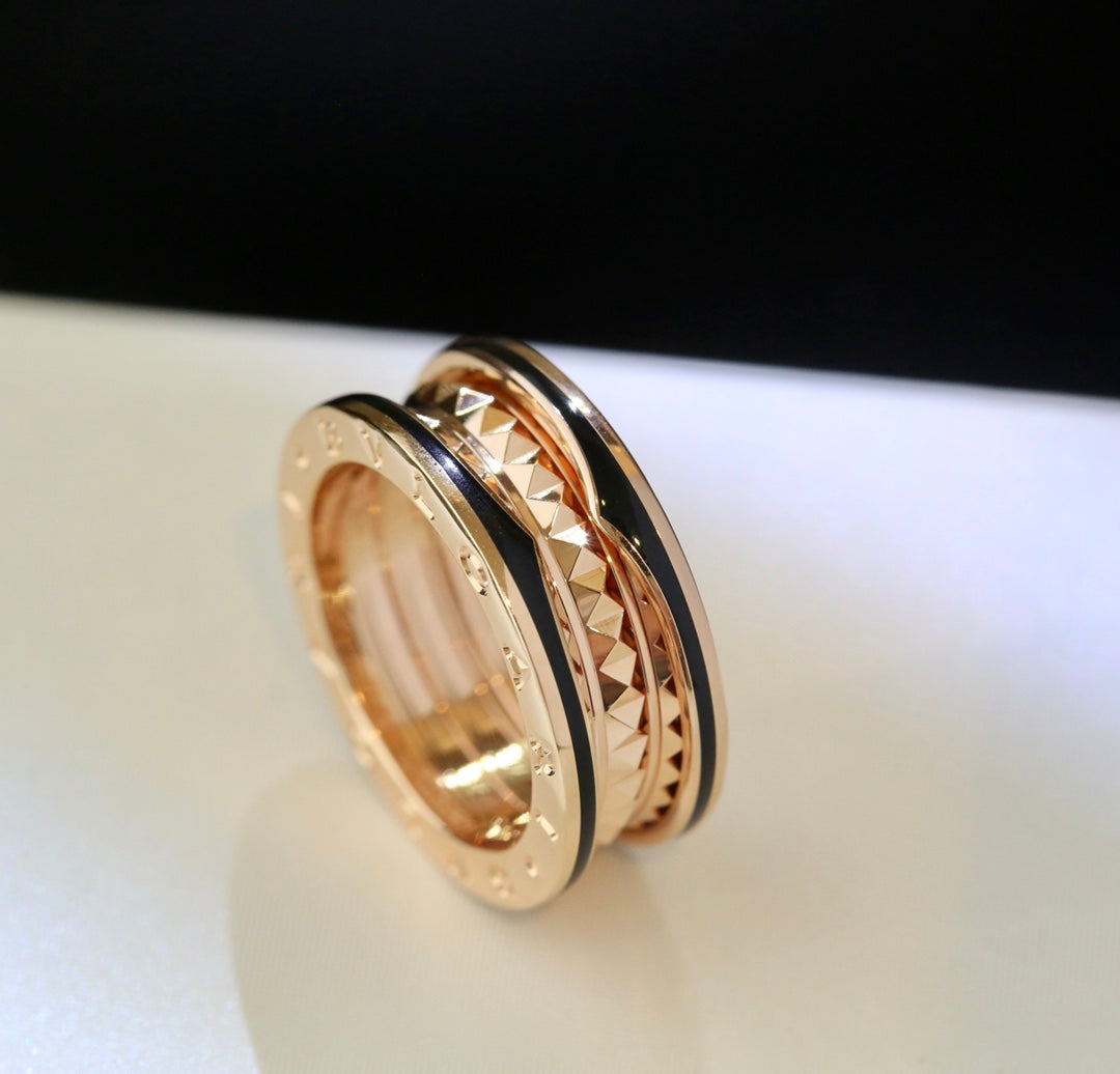 [Lucky Star]ZERO 1 ROSA GOLD SCHWARZER KERAMIKRING