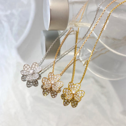 [Lucky Star]FLOWER DIAMOND NECKLACE