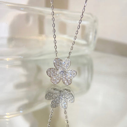 [Lucky Star]FLOWER DIAMOND NECKLACE