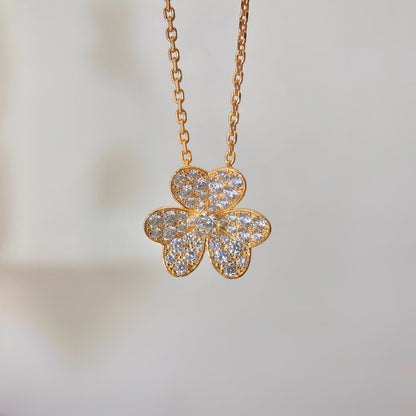 [Lucky Star]FLOWER DIAMOND NECKLACE