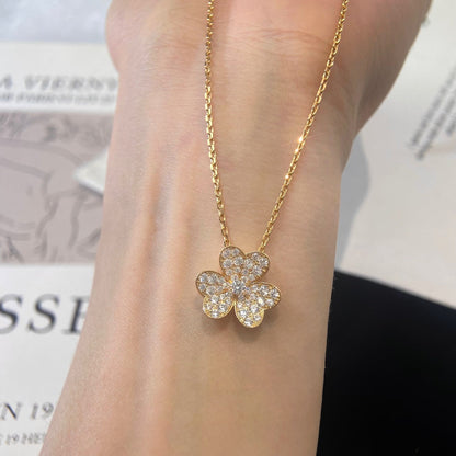[Lucky Star]FLOWER DIAMOND NECKLACE