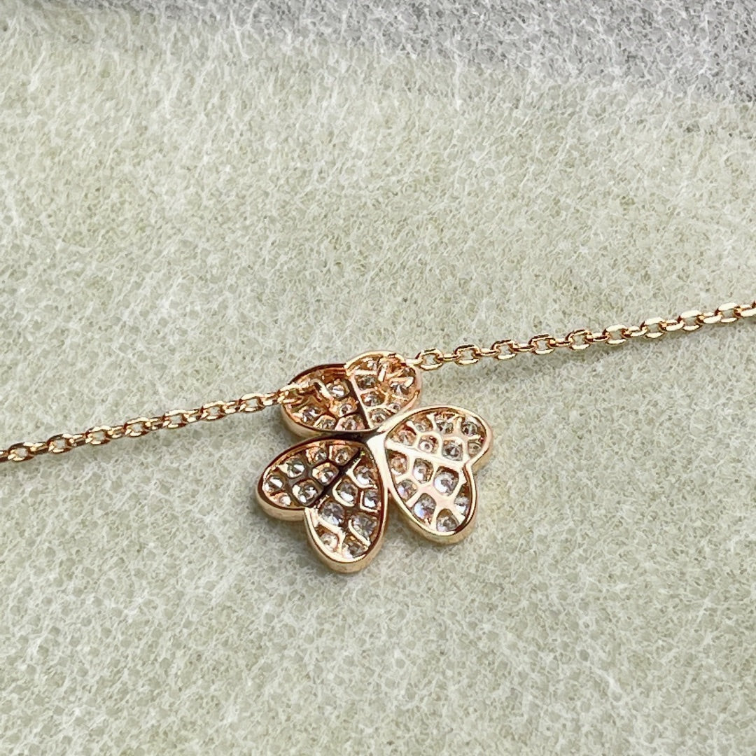 [Lucky Star]FLOWER DIAMOND NECKLACE