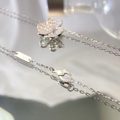 [Lucky Star]FLOWER DIAMOND NECKLACE